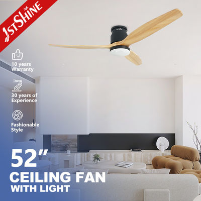 Modern Tasarımlı Ahşap Kılıçlar Ters Dönüşlü İşlev ve Uzaktan Kumandalı DC Tavan Ventilatörü