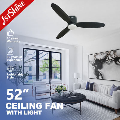 Modern Decorative Remote LED Ceiling Fan Flush Mount 3 Color Lighting