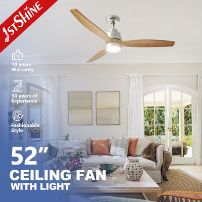 52 inç katı ahşap uzaktan kumanda akıllı uygulama kontrolü ışık ile wifi led tavan fanı