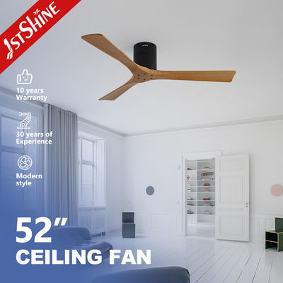 52 İnç 3 Ahşap Bıçaklı Tavan Vantilatörü, 6 Hızlı Uzaktan Kumandalı DC Tipi Motor