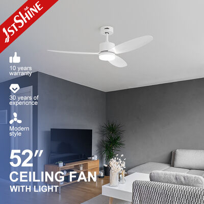 Modern alanlar için 52 Inç Dimmable LED Tavan Ventilatörü DC Motor ve 3 Renkli LED Işık