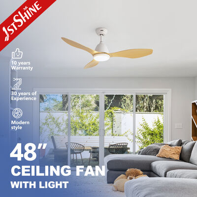 48-inch Plastic Blade Ceiling Fan with Remote Control and Customizable Design for Small to Medium Spaces