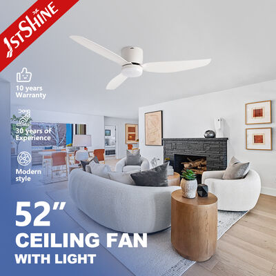İyi bir fiyat. Modern iç mekanlar için verimli DC motoru olan ışıkla 52 inç Flush Mount Tavan Fan Çevrimiçi